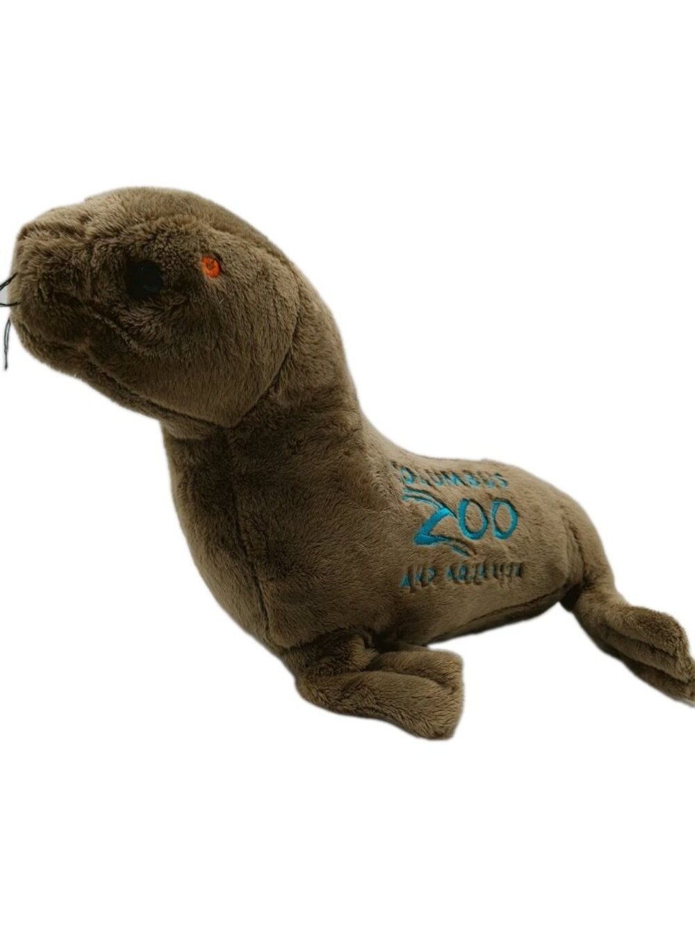 Wild Republic Columbus Zoo Sea Lion Levina Plush Brown Stuffed Embroidered